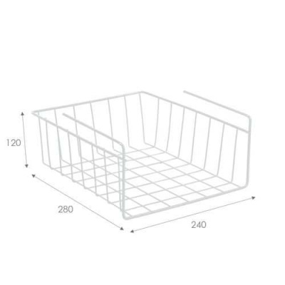 Корзина подвесная 280х240x120 мм (белый)(хпп) (то)
