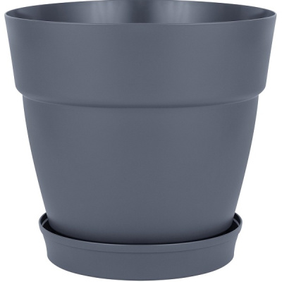 Горшок для цветов Villa de Fiori D360мм с поддоном 20л вулканический серый (то)