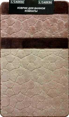 Комплект из 2 ковриков L'CADESI Marathon, 60х100 (U 60х50), Белинэй, шоколадный