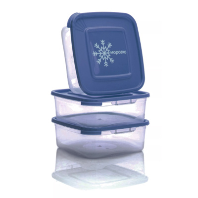 Комплект конт. для замораживания продуктов 0,7л (3шт.) МОРОЗКО квадр.(то)