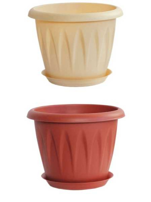 Кашпо АЛИЦИЯ с поддоном D200 мм 2,6л