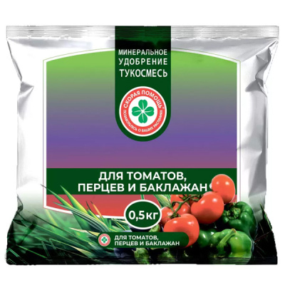 Удобрение минеральное тукосмесь "Скорая помощь" Для томатов, перцев, баклажанов 0,5 кг