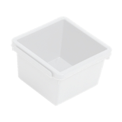 Лоток для хранения квадратный 82х80х50мм (белый) (то)