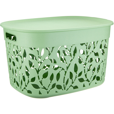 Коробка ФЛОРА 25л с крышкой (то)