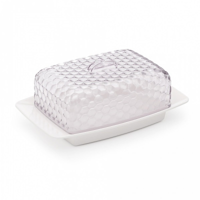 Масленка "Мозаика" (бело-прозрачный)