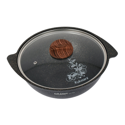 Казан а/пр литой 3,5л д/плова стекл/кр Granit ultra original