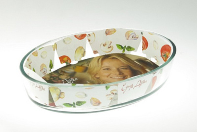 Форма стекл. овал Едим дома 35*24*6см 3,2л