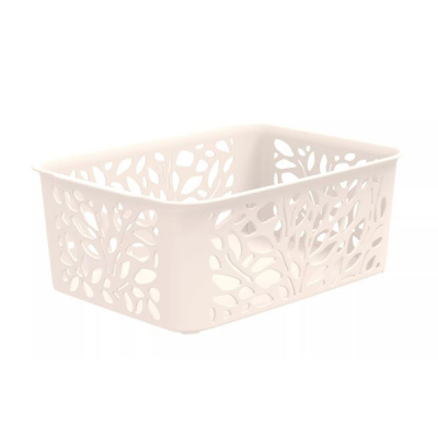 Корзина Leaves 4л 258х186х100мм (молочный)(то)