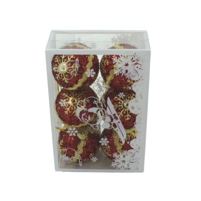 Шары елочные 6см, 6шт 