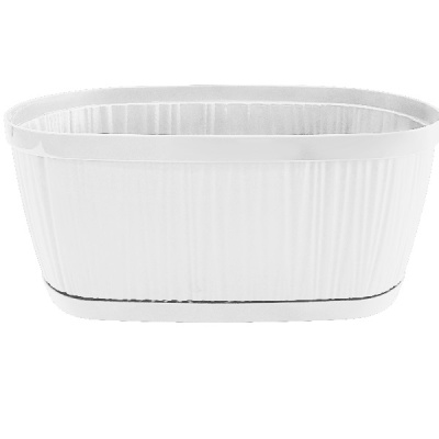 Горшок для цветов BARCELONA 2,7л овальный белый (то)