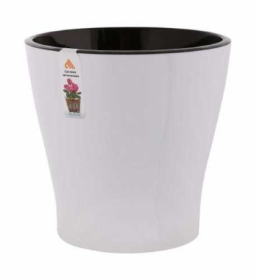 Горшок цв. для орхидеи 5л "Лея" двойной (белый)(то)