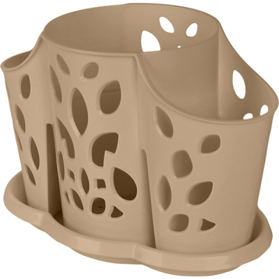 Сушилка для ст. приборов 3х-секц. Plast Team 177х110х130мм шоколадный мокко