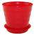 Горшок Лаура 0,7л с поддоном Красный
