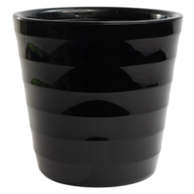 Горшок Лаура 16,6л с черной вкладкой Черный