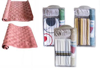 Штора в ванную + коврик в ванную (НАБОР ДАЧА 2) ПВХ,ПЭ