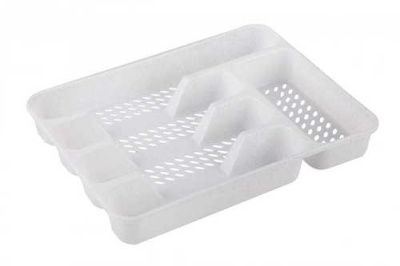 Лоток для столовых приборов "Капелька" белый  (то)