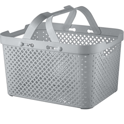Корзинка STOCKHOLM 260х192х137мм (с руч.) 5л серый шторм (то)