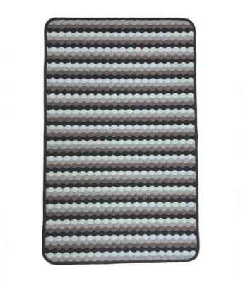 Коврик для ванной 50x80 из 1 шт SUPER ECO с коричневой  полоской