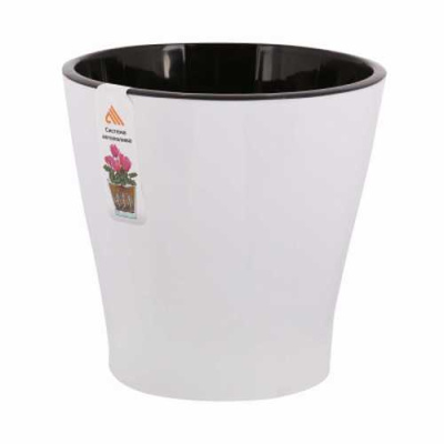 Горшок цв. для орхидеи 2,2л "Лея" двойной (белый)