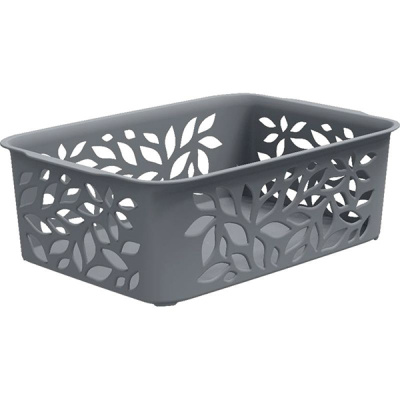Корзина Leaves 1,2л 184х127х62мм (серый)(то)
