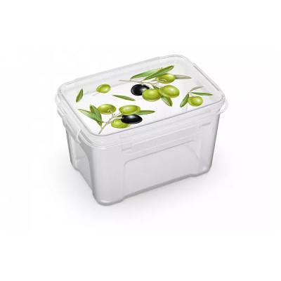 Контейнер для СВЧ 1,1л Fresh олива прямоугольный (то)