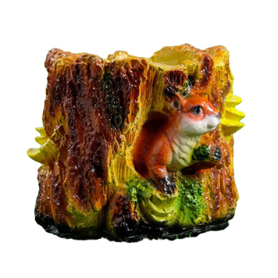 Кашпо "Белка в пеньке" малая