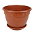 Горшок "Антик", D36 с поддоном 16,6л терракот
