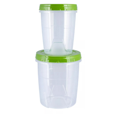 Набор банок 2шт.с закруч. крышкой 0,6л.+1,3л. (то)