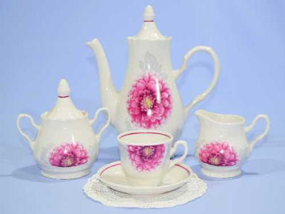 Сервиз кофейный 15 предметов ф."Романс""Георгин"