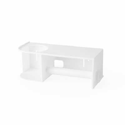 Держатель для туалетной бумаги (с полкой)(белый) (то)