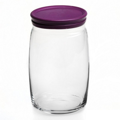 Банка CESNI 1100 мл с сиреневой пласт.крышкой
