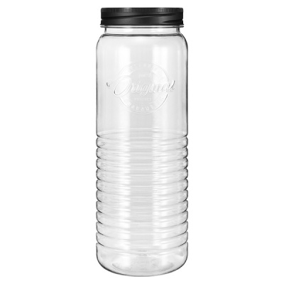 Банка круглая с эмбоссингом ORIGINAL 2л (Черный) (то)