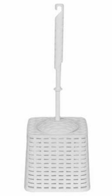 Набор (ерш+подставка) квадр. Ротанг (белый) (то)