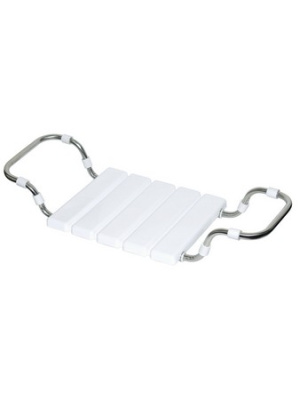 Сиденье в ванную нерж. основа (белое)(хпп) (то)