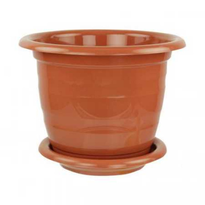 Горшок цв. с поддоном "Виола" 3,5л. (коричневый)(то)
