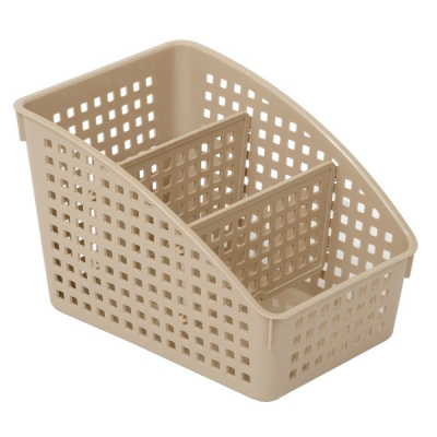 Органайзер "Лофт" с перегородками широкий 180х135х120мм (латте) (то)