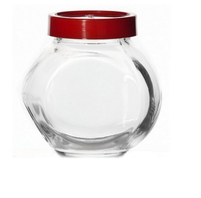 Банка с красной пластиковой крышкой БЕЛЛА 200мл
