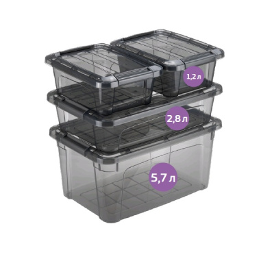 Ящик для хранения с замками КИП 2,8л (то)