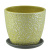 Горшок бутон Муар желтый N2 d14см