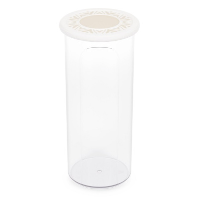 Емкость для сыпучих продуктов "Эстетика" круглая 2,2л (бело-бежевый)(то)