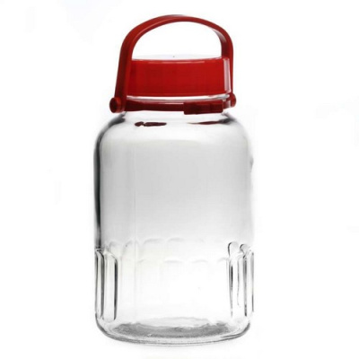 Банка с пласт.красн.крышкой Харвест 5000 мл