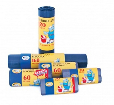 Мешки д/мусора 60л. 30шт.(кор30шт) рулон (то)
