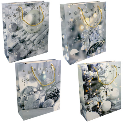 Пакет подарочный НОВОГОДНИЙ 32*26*10см