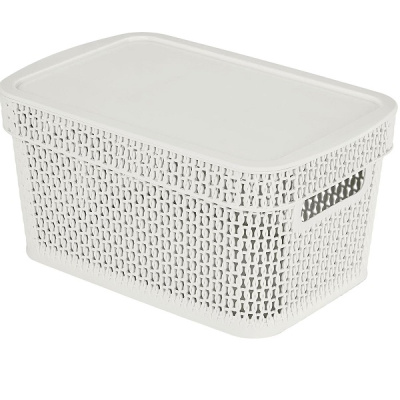Корзина прямоугольная Ajur 5л (281х185х139мм) белое облако (то)