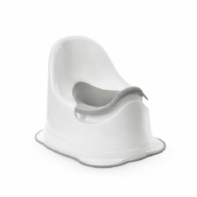 Горшок-стульчик туалетный антискользящий (бело-серый)(то)