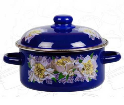 Кастрюля 5л. цилиндр. Сиреневый Шиповник 5л 