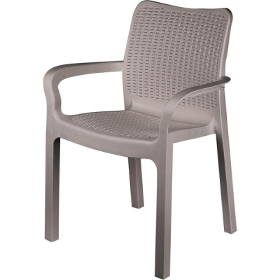 Стул пластиковый Rattan 506х580х833мм французский платан (то)