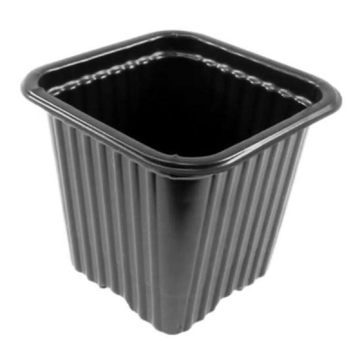 Горшок для рассады пластиковый квадратный V 210, 70х70х65 мм, черный, 5 шт
