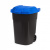 Бак для мусора 65л. на колёсах (черно-синий) (то)