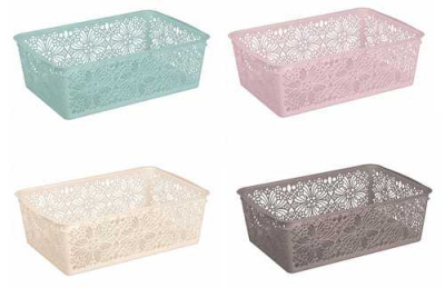 Корзинка универсальная "FLORAL" 380х250х125мм (микс1) (то)